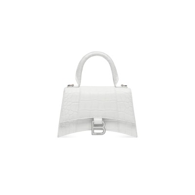 BALENCIAGA WOMEN'S HOURGLASS HANDBAG XS IN WHITE 5928331LR6Y9016 (18.8*13*7.9cm)